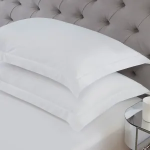 100% Cotton 400TC White Oxford Pillowcase Pair