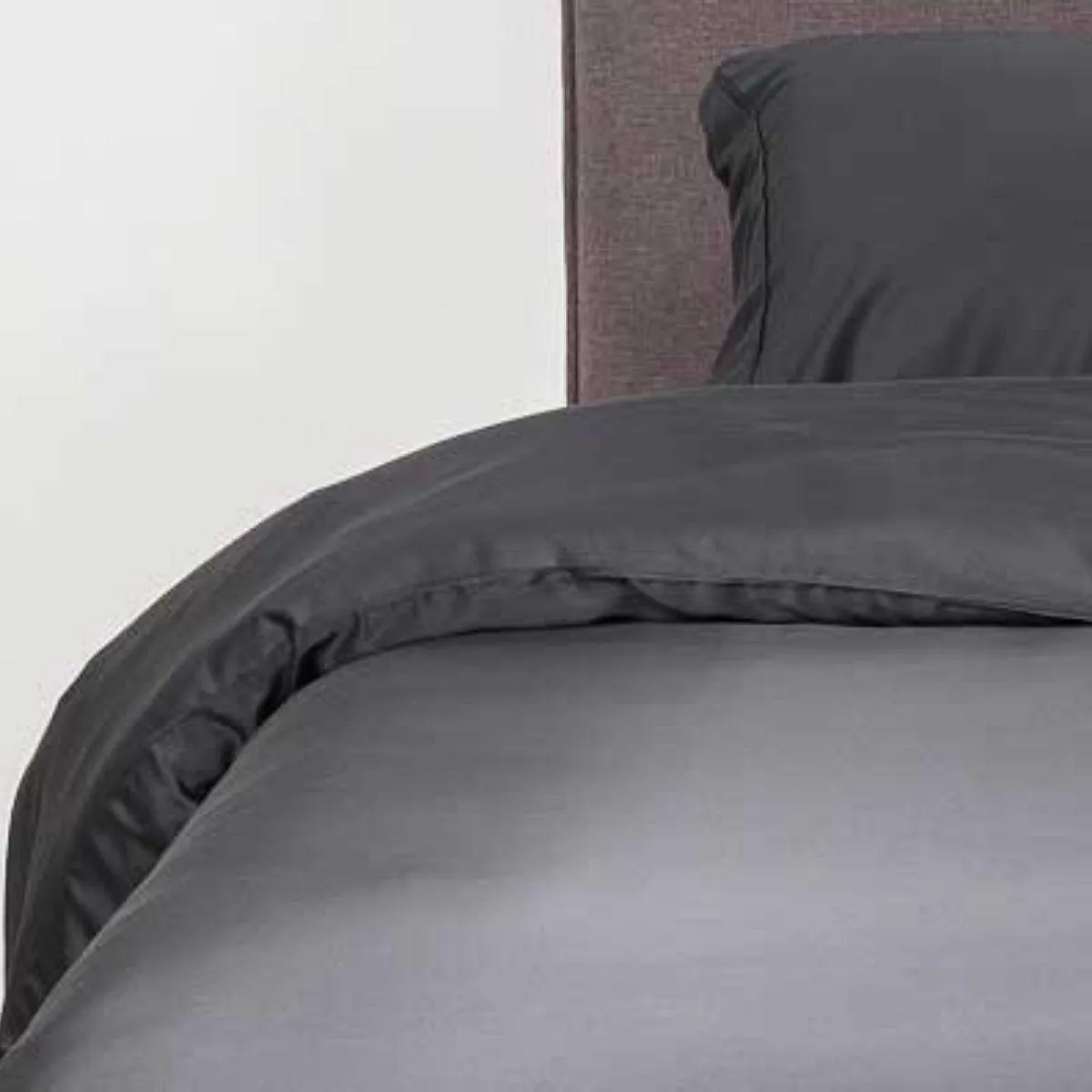 100% Organic Bamboo Duvet Cover Set A Charcoal - QUEEN