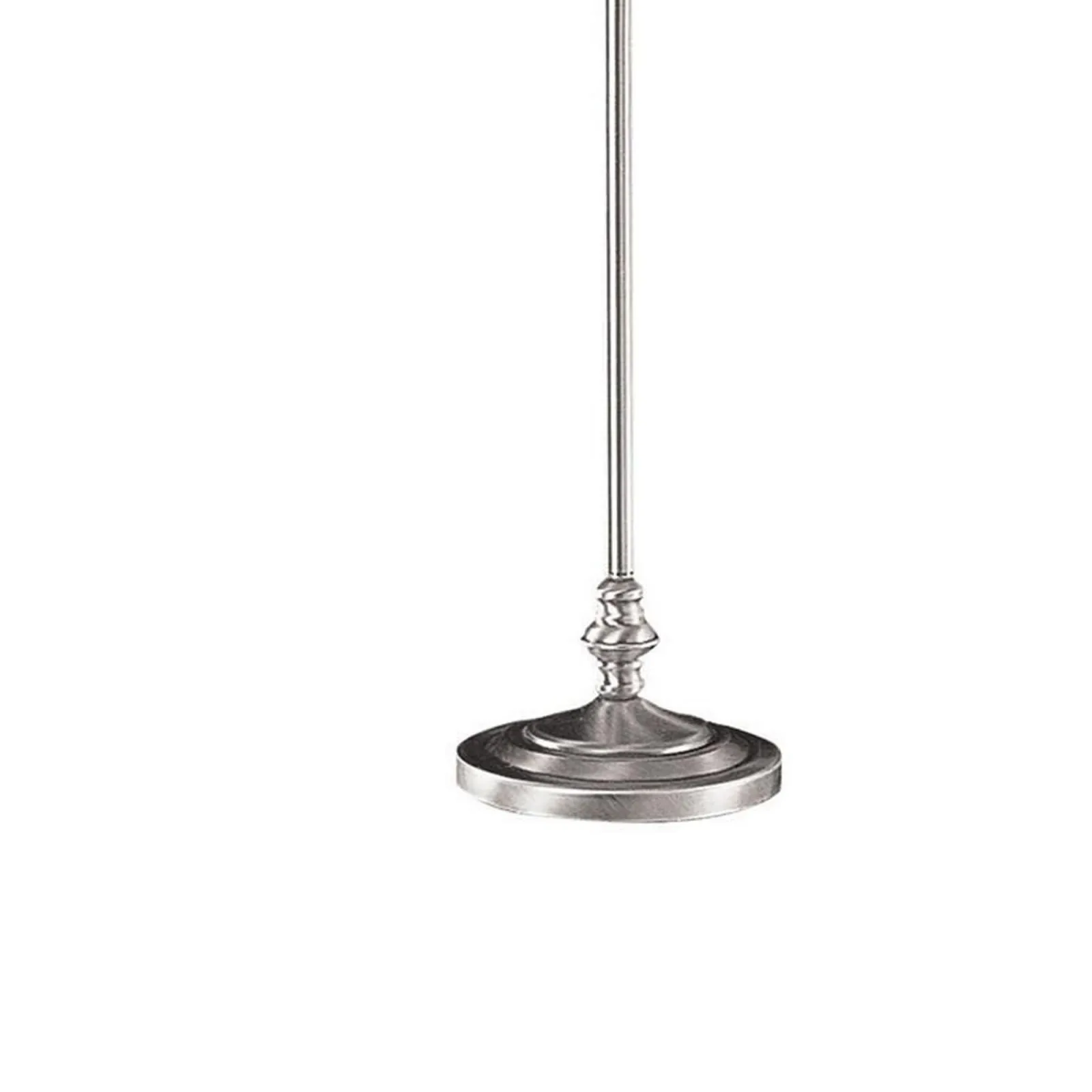 150 Watt Metal Floor Lamp With Swing Arm And Fabric Conical Shade, Silver By Benzara