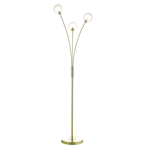 3 Light Floor Lamp - Brass