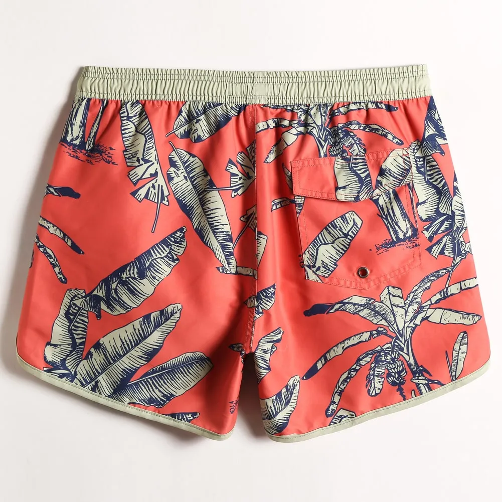 4.5 Inch Inseam Vintage Camo Swim Trunks