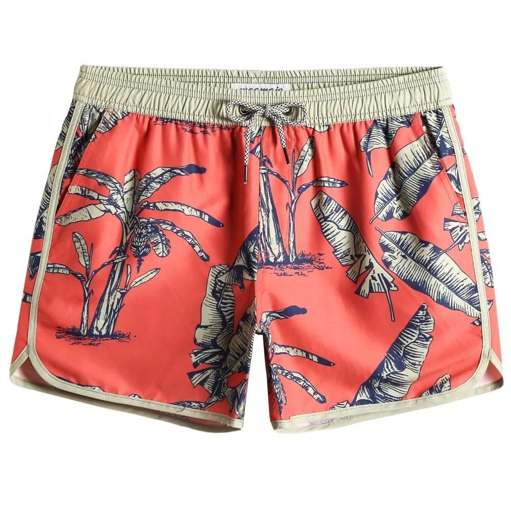 4.5 Inch Inseam Vintage Camo Swim Trunks