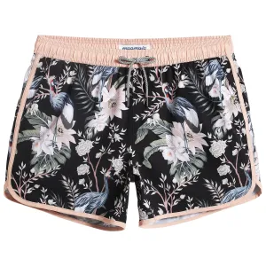 4.5 Inch Inseam Vintage Stretch Crane Bouquet Swim Trunks