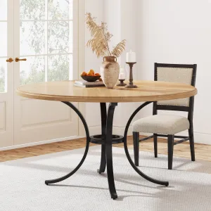 47" Dining Table, Round Farmhouse Kitchen Table