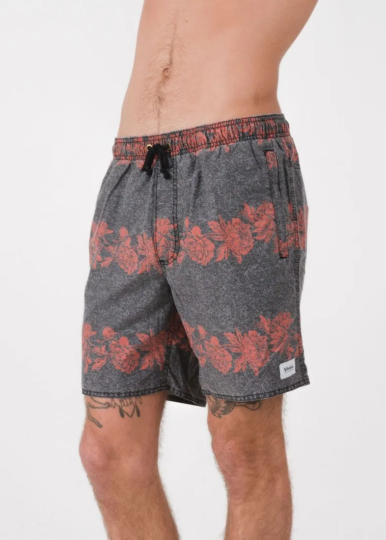 Afends Mens Baywatch Rose Chain - Elastic Waist Boardshort