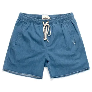 Afends Mens Elastic Denim Short - Vintage Blue - Denim Elastic Walkshort