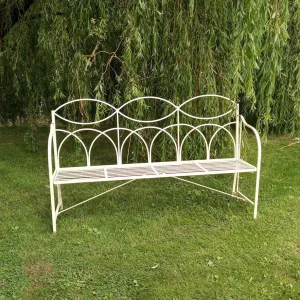 Ascalon Reeded Bench - 'Cream'