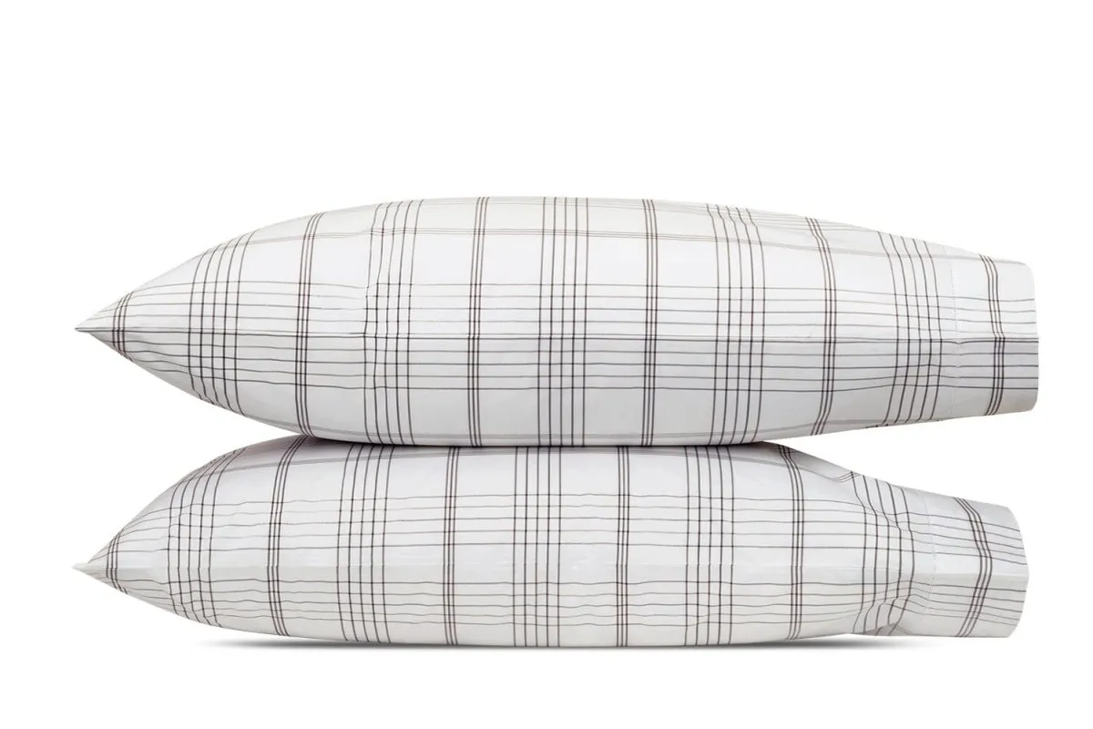 August Plaid Sable Bedding by Matouk | Schumacher