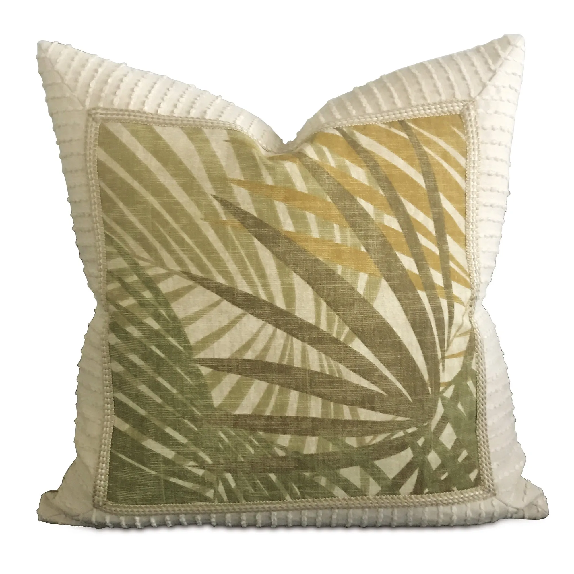 Augustus Gold Coast Tropical Palm Leaf Throw Pillow Cover 20x20