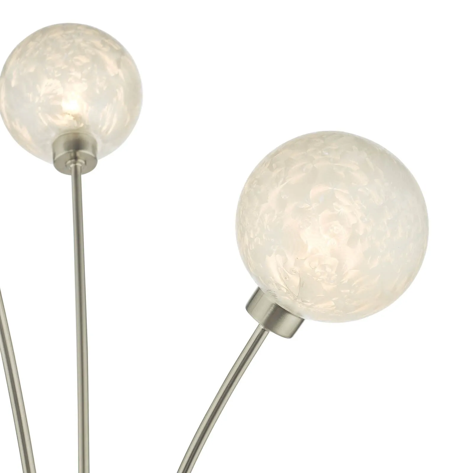 Avari 3 Light Floor Lamp Satin Brass/Satin Nickel Glass G9