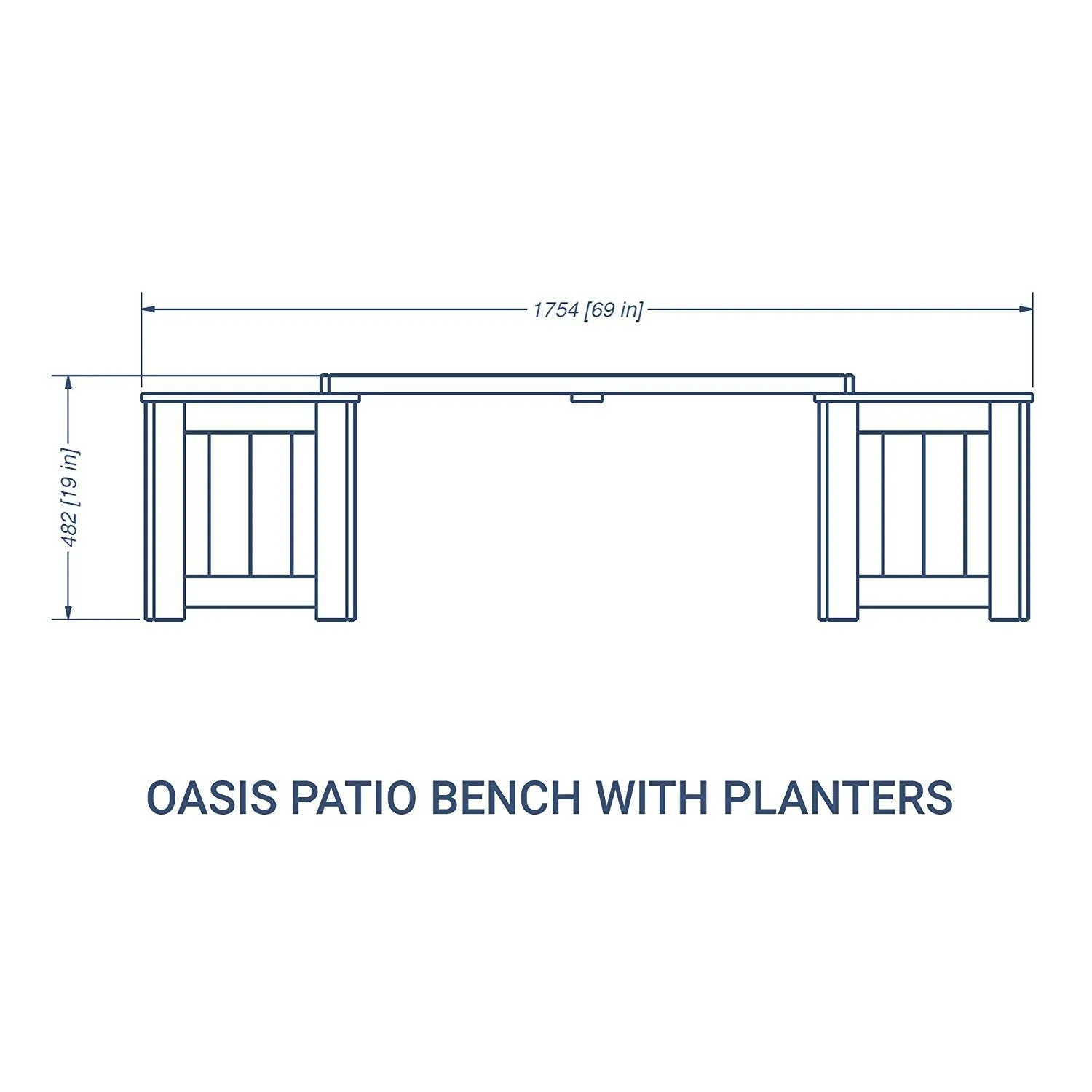 Backyard Discovery All Cedar Patio Bench with Planters