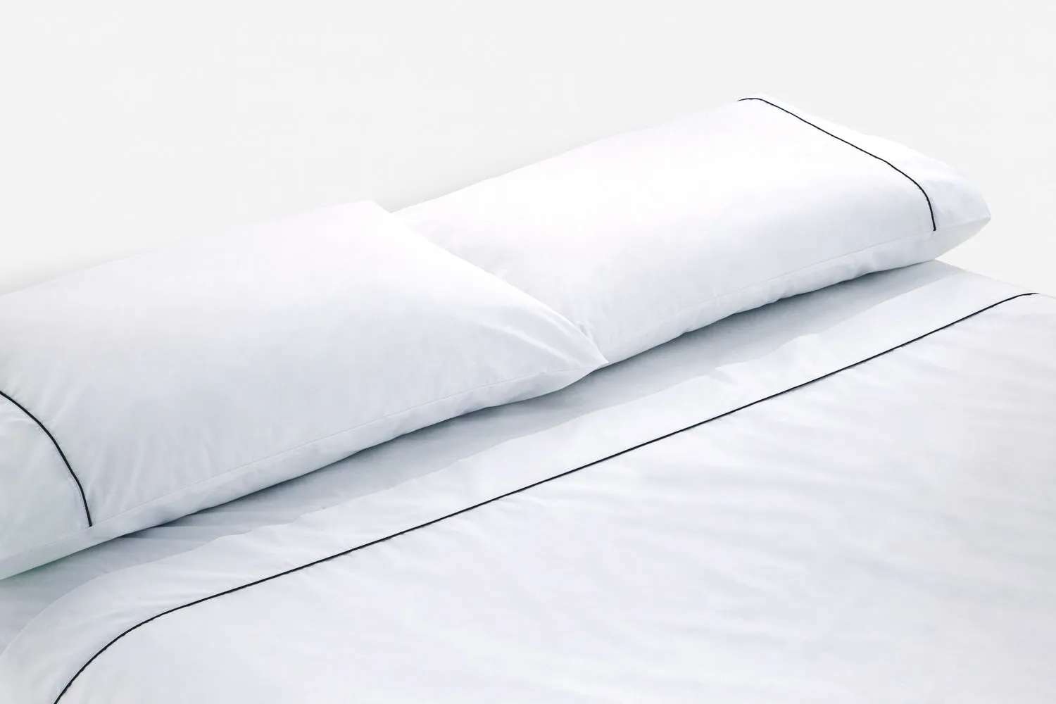 Bemboka Cotton Percale Pillow Cases with Piping