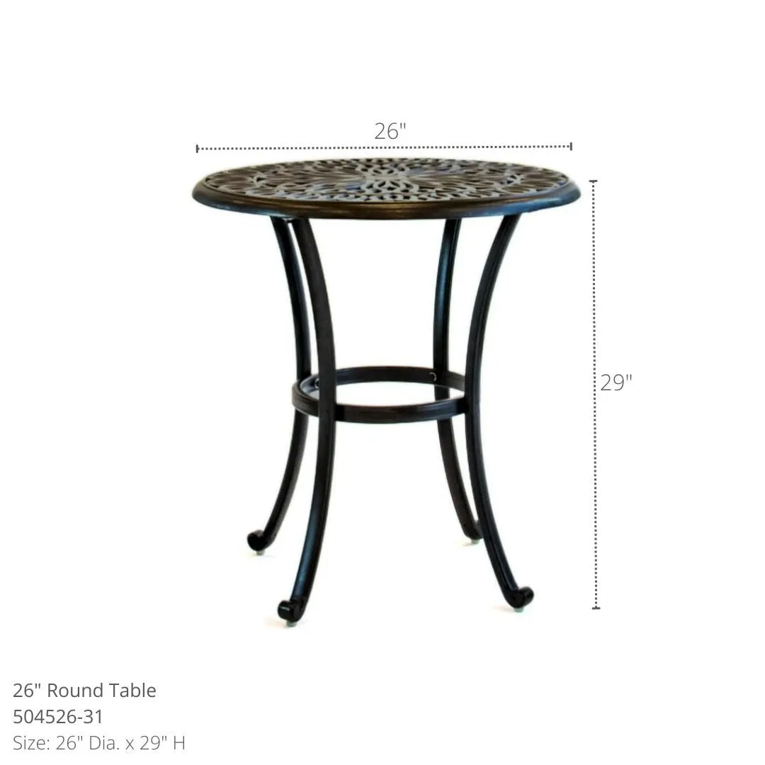 Biscayne 26" Round Dining Table