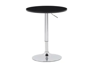 Black Adjustable Height Round Bar Table