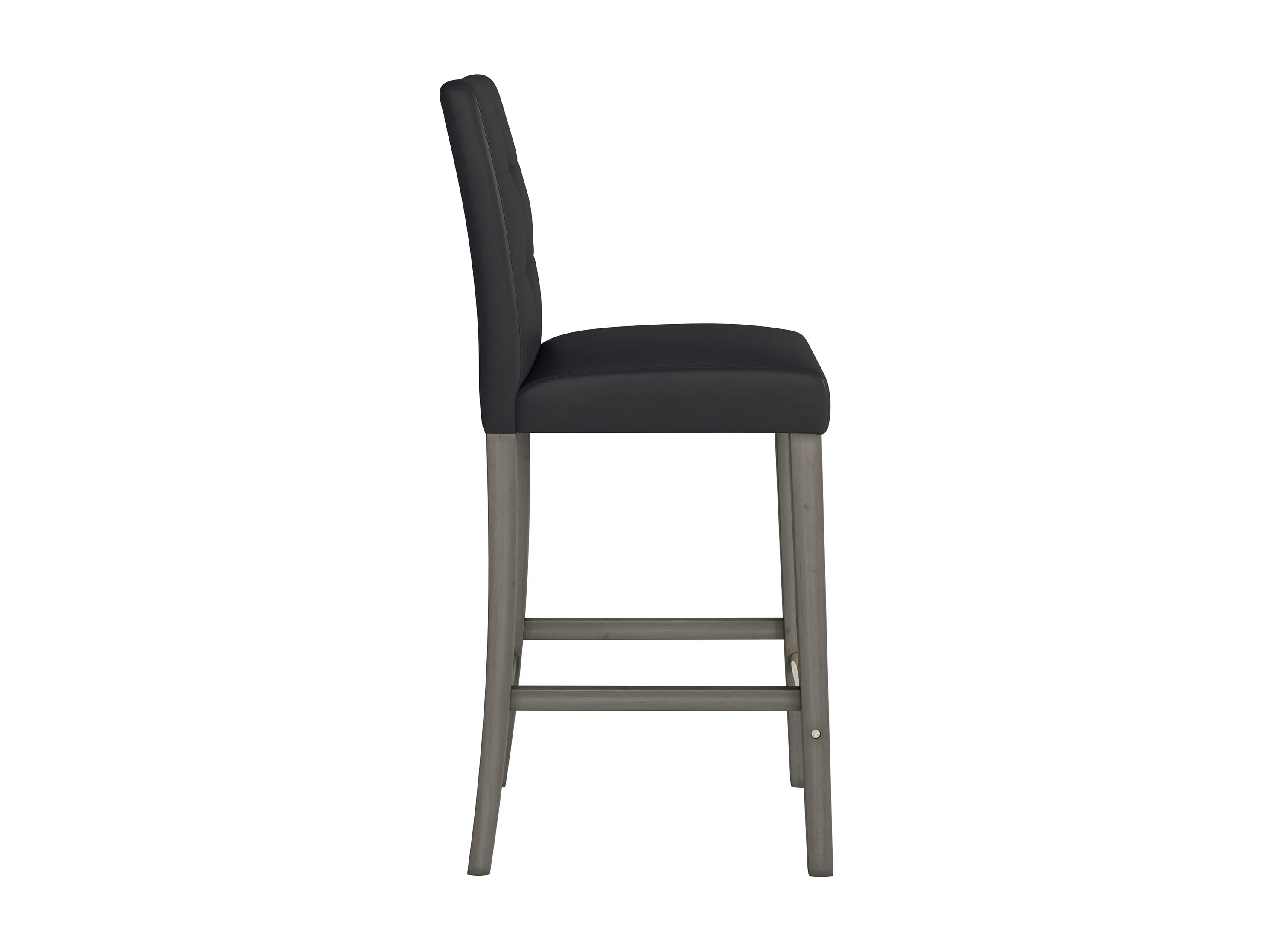 Black Vegan Leather Bar Height Stool