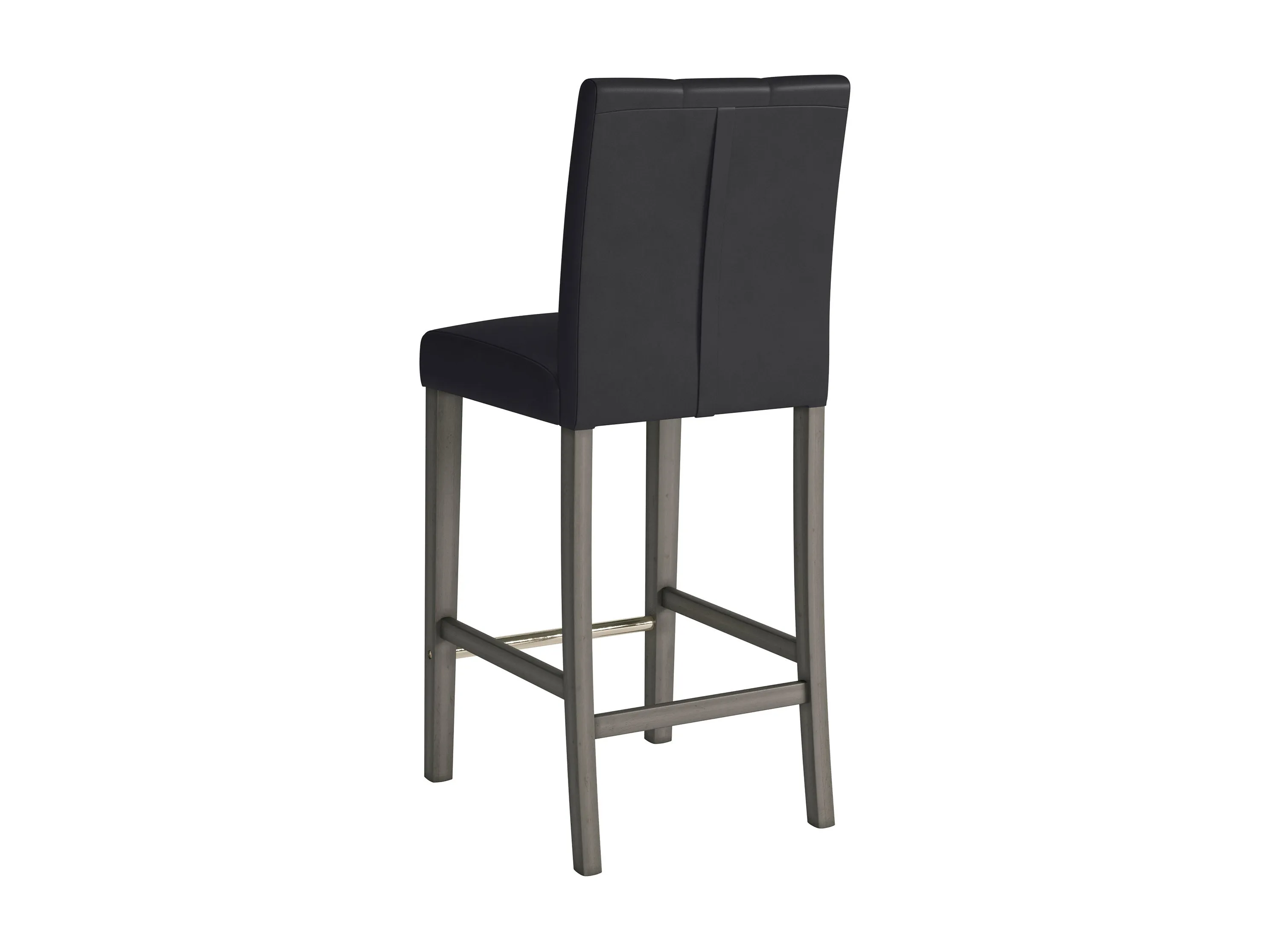 Black Vegan Leather Bar Height Stool