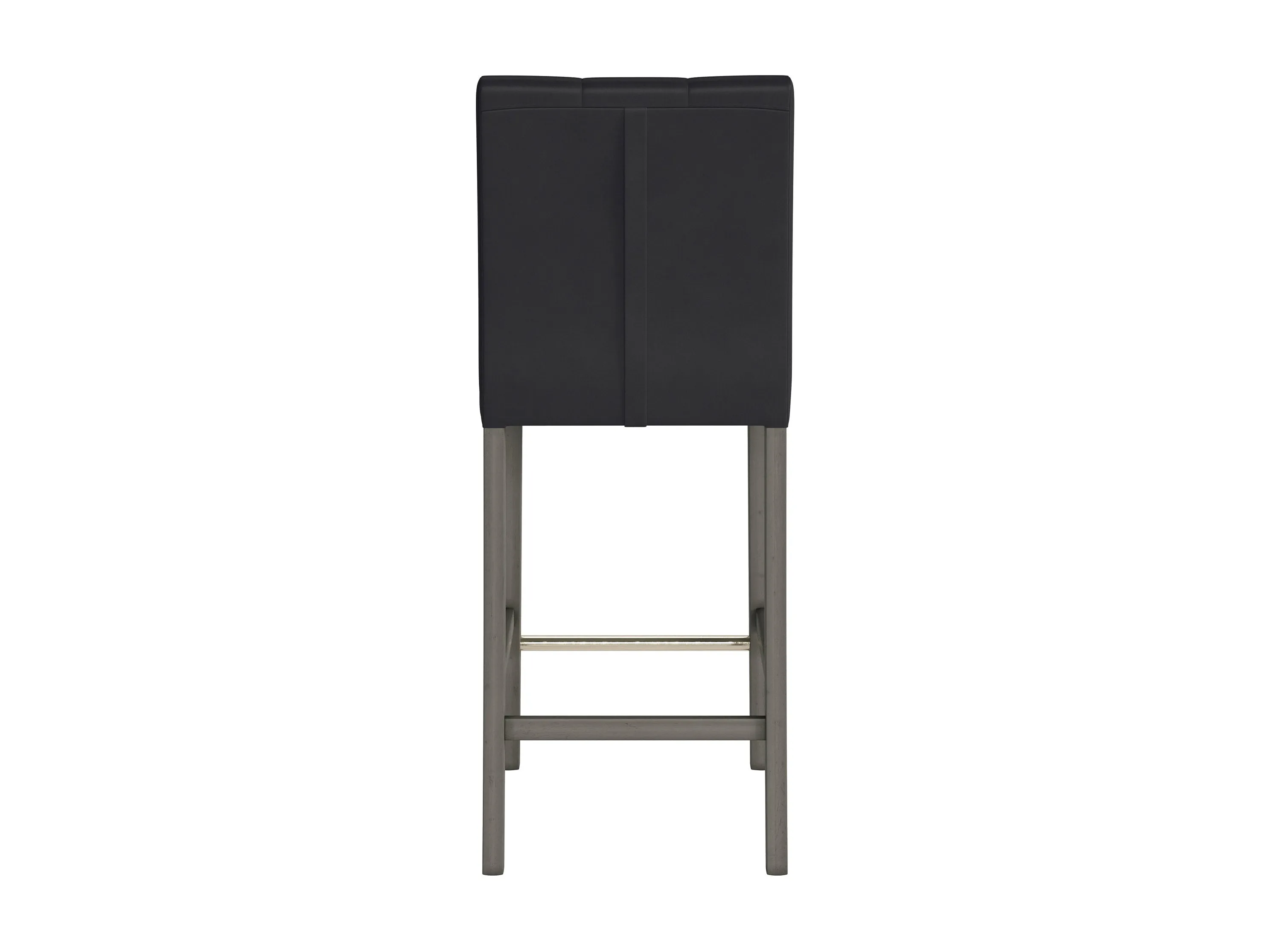 Black Vegan Leather Bar Height Stool