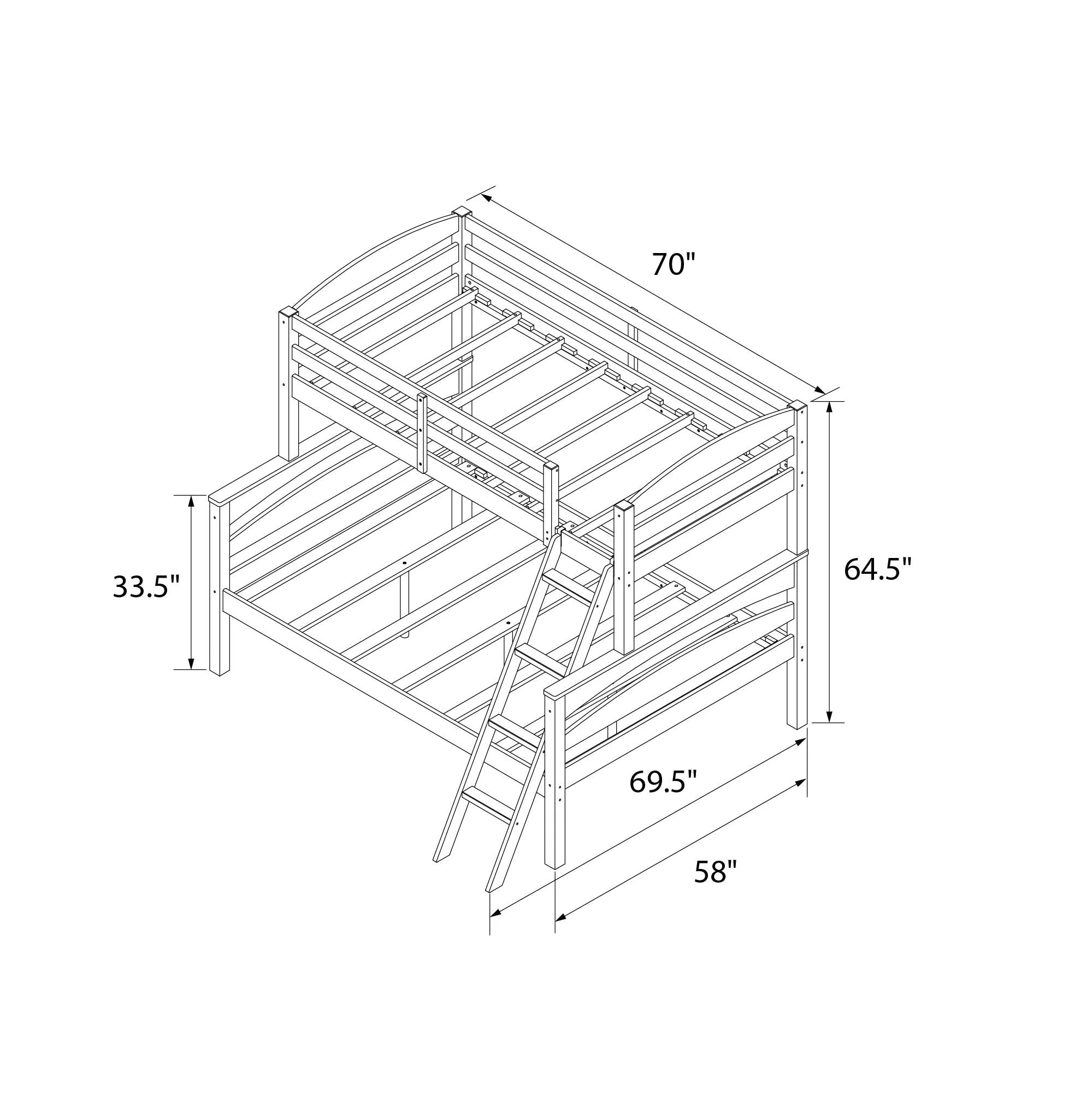 Brady Convertible Wood Bunk Bed