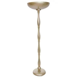 Brazilian Mid-Century Modern Torchiere Lamp in Light Gold