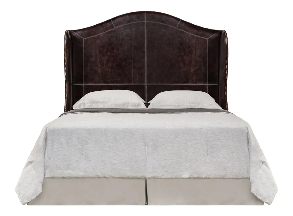 Brown Leather Equestrian Headboard