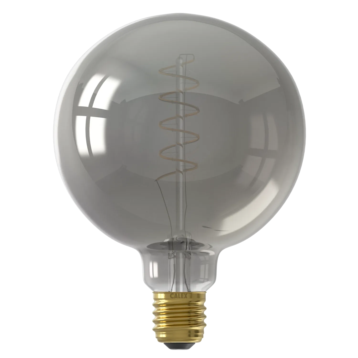 Calex Spiral Filament LED Lamp - E27 - G125 - Titanium - 4W - Dimmable