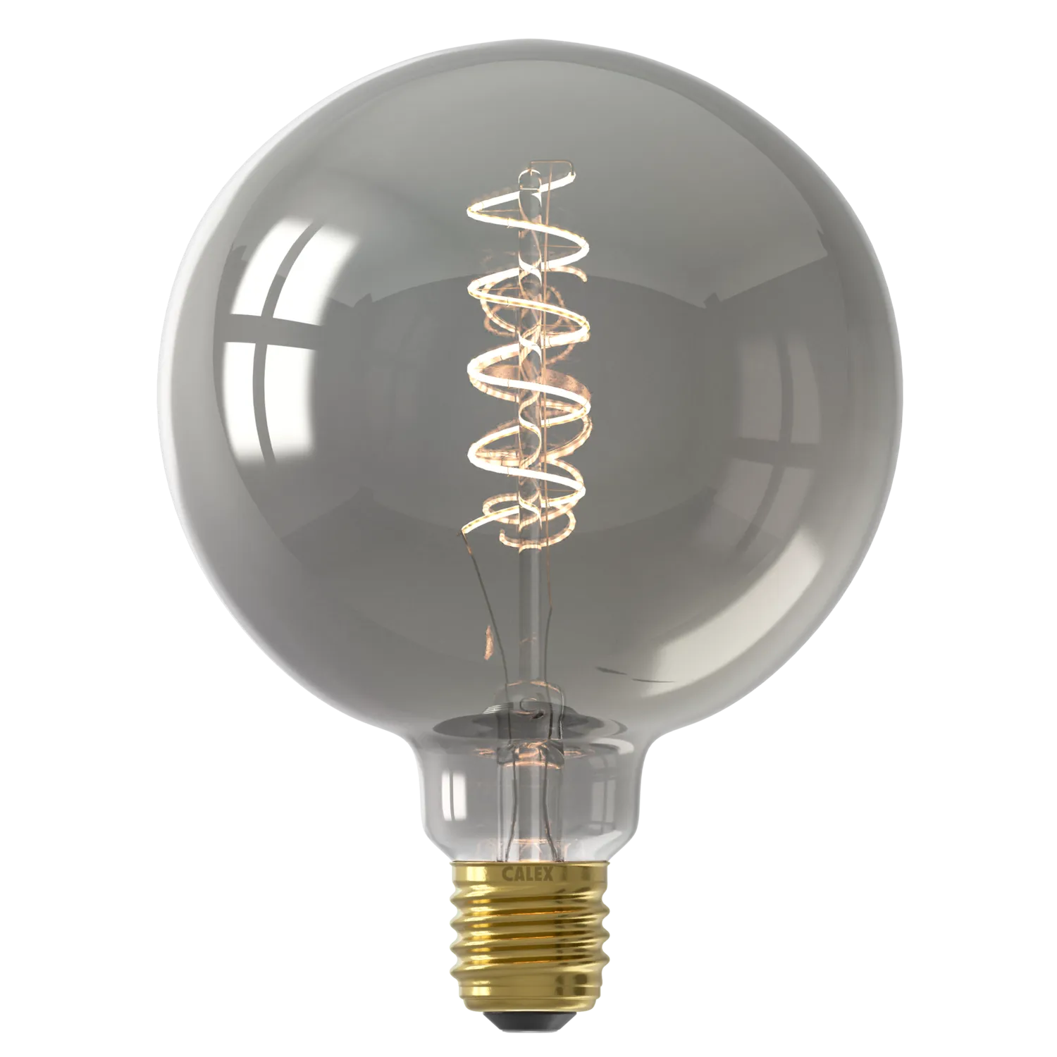 Calex Spiral Filament LED Lamp - E27 - G125 - Titanium - 4W - Dimmable