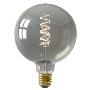 Calex Spiral Filament LED Lamp - E27 - G125 - Titanium - 4W - Dimmable