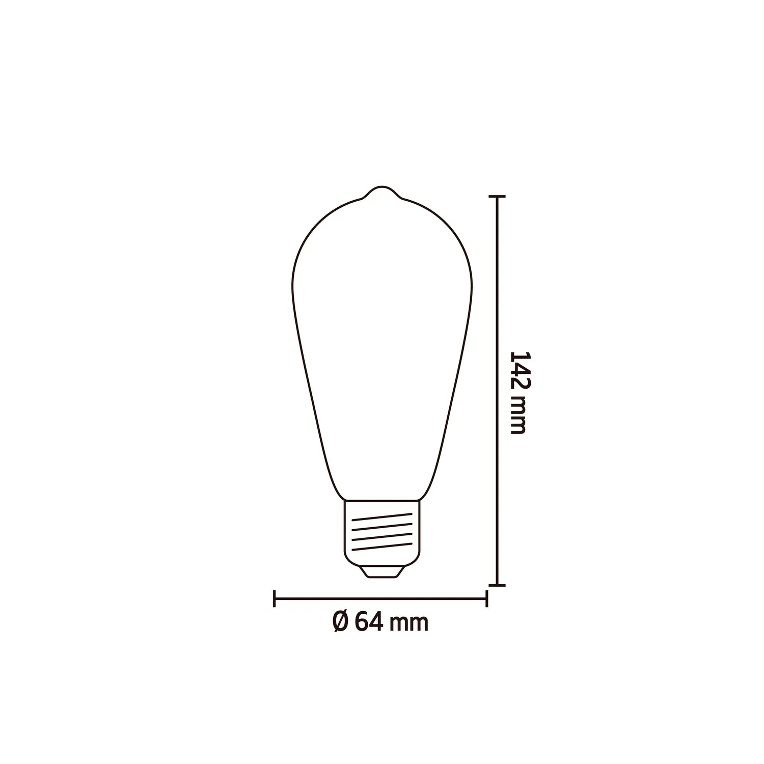 Calex Spiral Filament LED Lamp - E27 - ST64 - Titanium - 4W - Dimmable