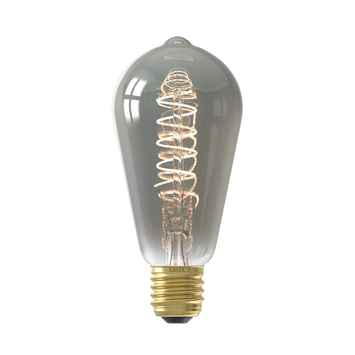 Calex Spiral Filament LED Lamp - E27 - ST64 - Titanium - 4W - Dimmable