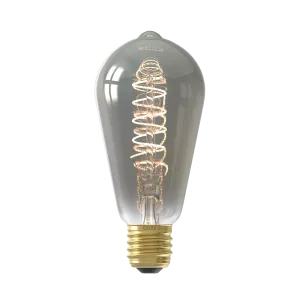 Calex Spiral Filament LED Lamp - E27 - ST64 - Titanium - 4W - Dimmable