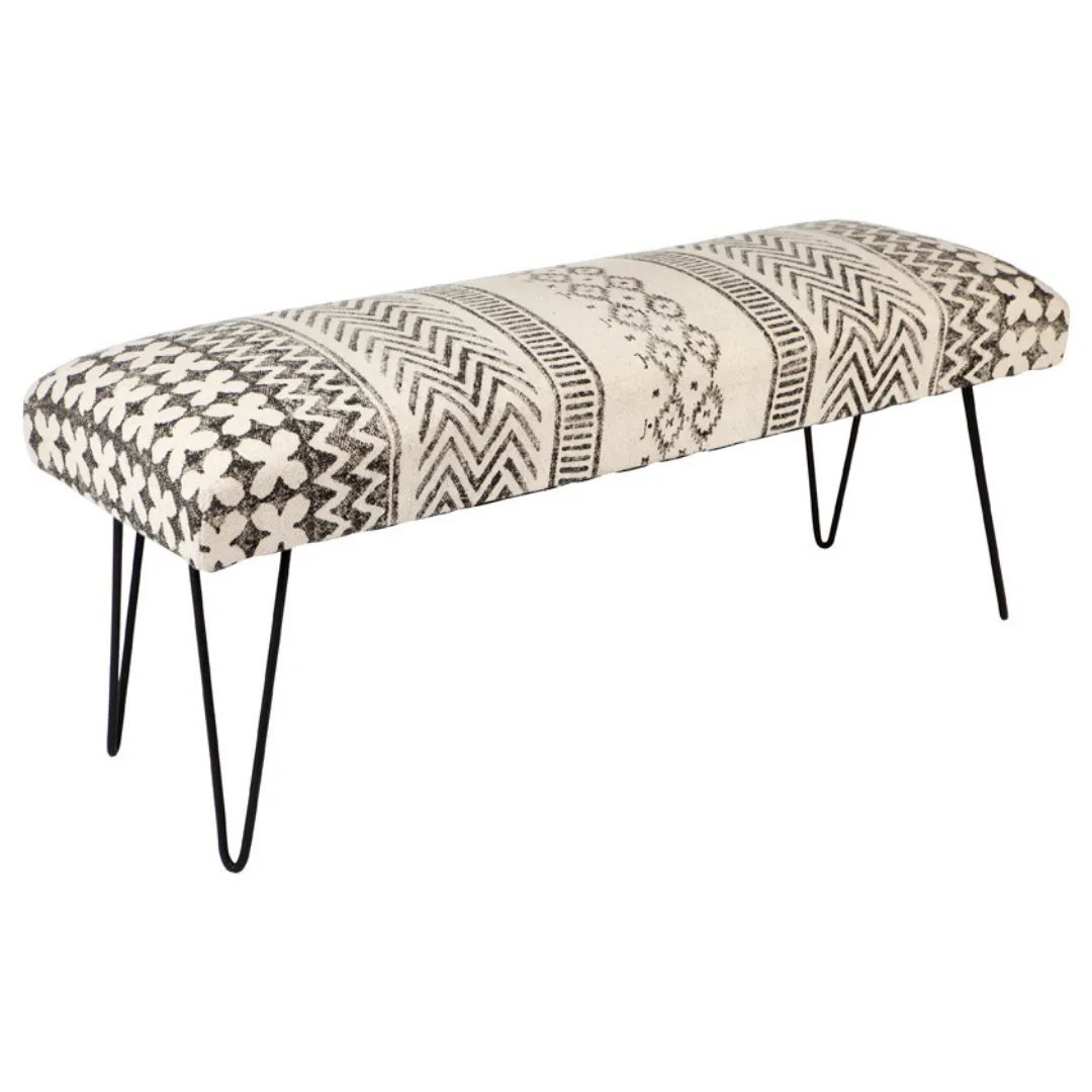 Carina Upholstered Entryway Bench With Hair Pin Legs - 120 Cm