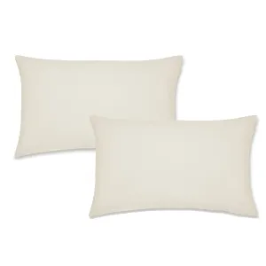 Catherine Lansfield Cream Easy Iron Percale Housewife Pillowcase Pair