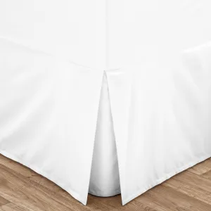 Catherine Lansfield White Easy Iron Box Pleated Base Fitted Valance Sheet