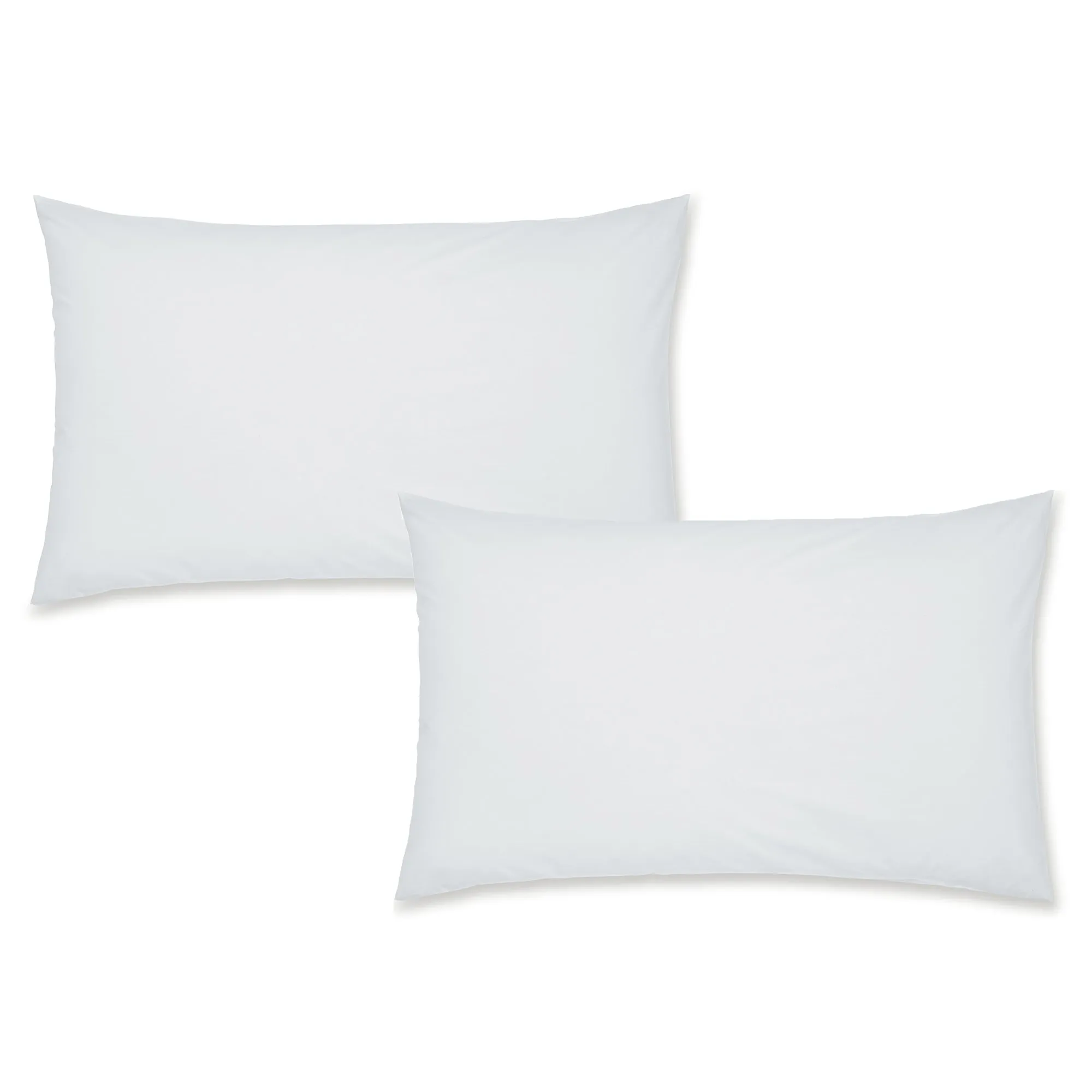 Catherine Lansfield White Easy Iron Percale Housewife Pillowcase Pair