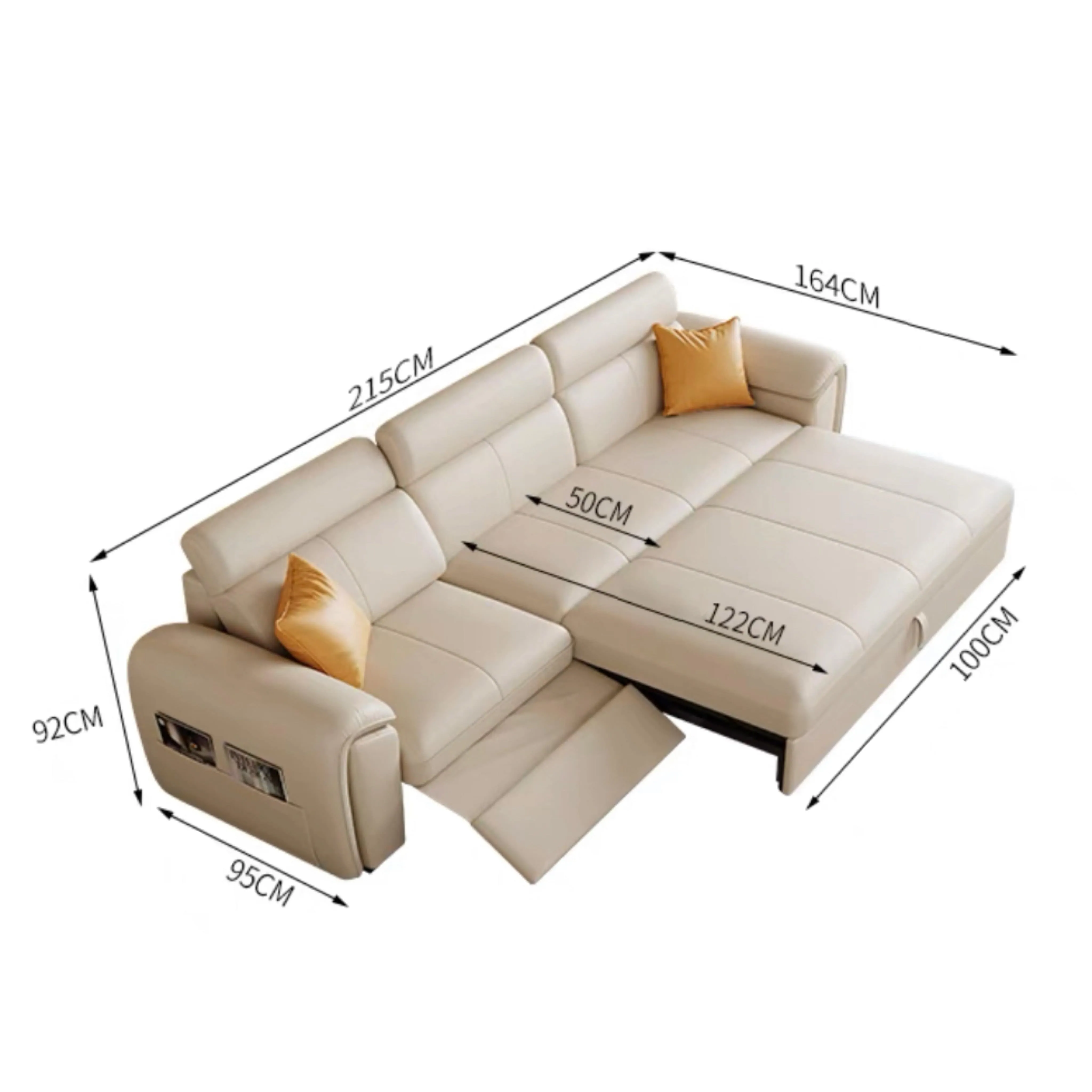 Christen Electric Recliner Leather Sofa Bed