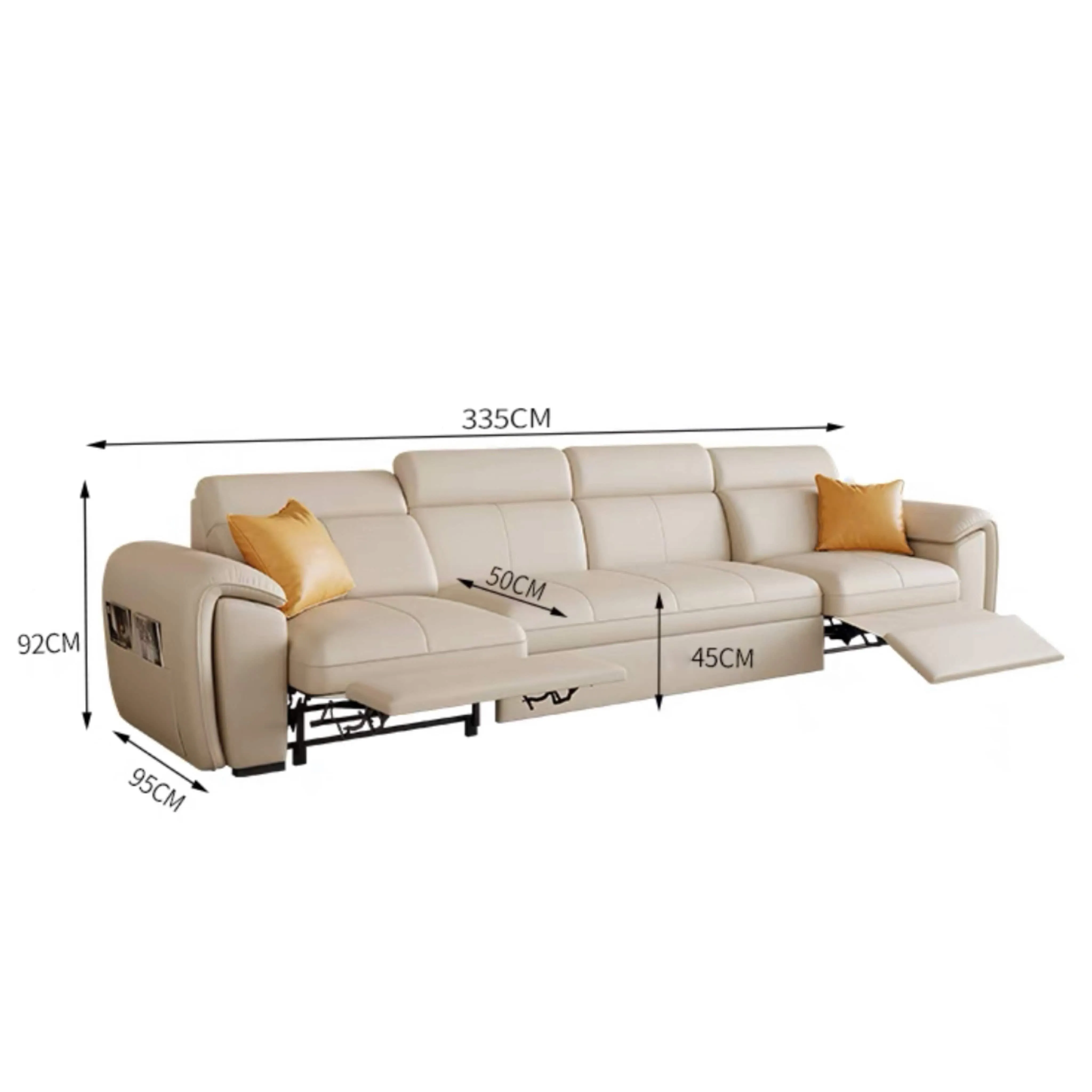 Christen Electric Recliner Leather Sofa Bed