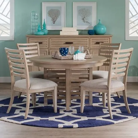 Coastal Sand 5-Pc 48" Round Dining Set