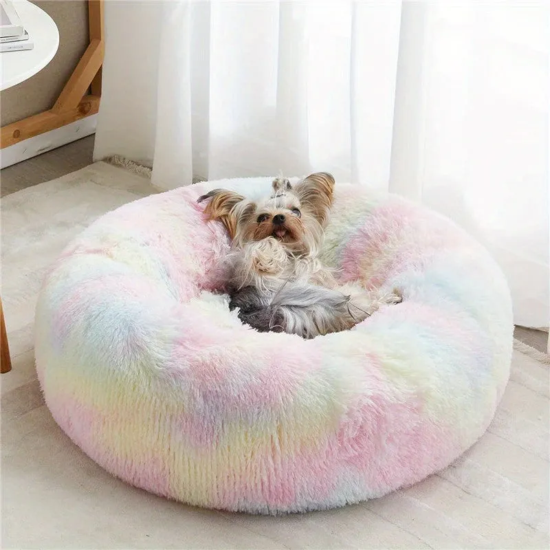 Cozy AntiAnxiety Bed for Dogs  Cats Luxurious Plush