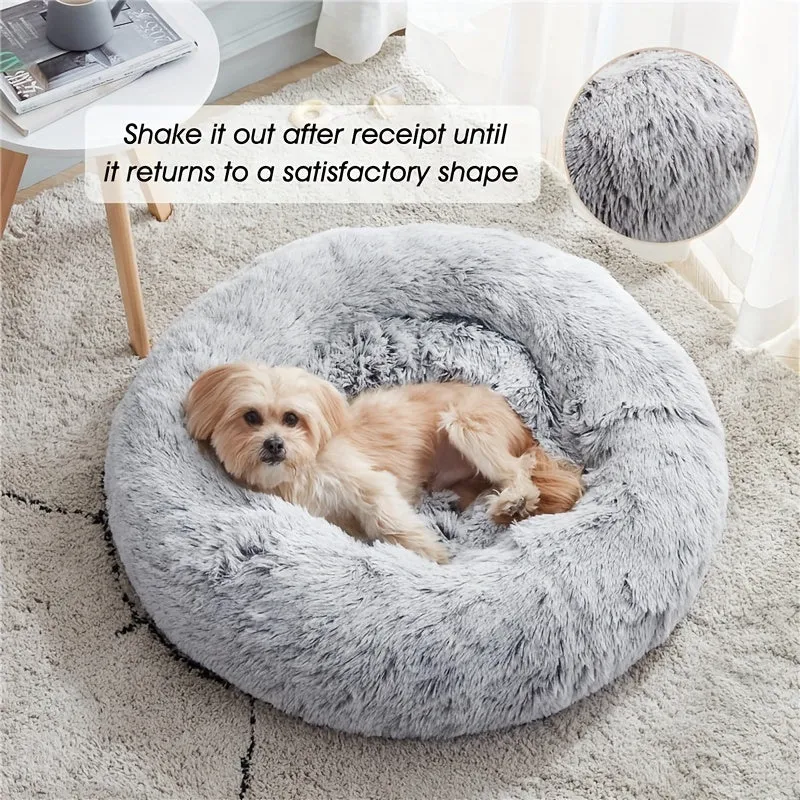 Cozy AntiAnxiety Bed for Dogs  Cats Luxurious Plush