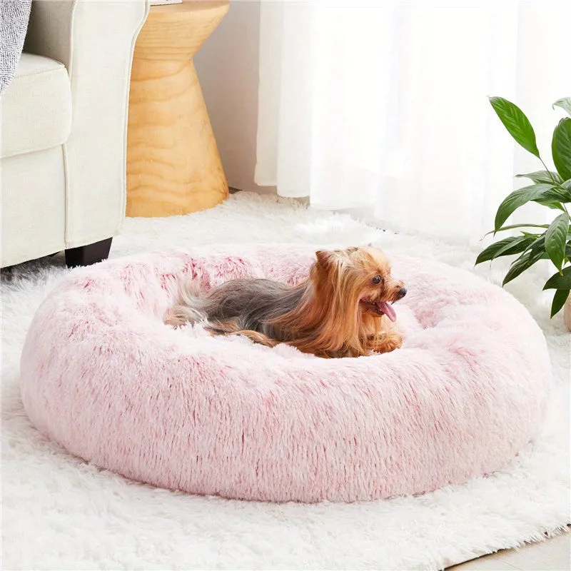 Cozy AntiAnxiety Bed for Dogs  Cats Luxurious Plush