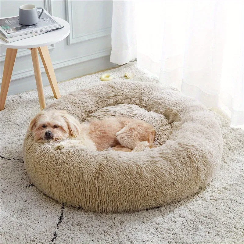 Cozy AntiAnxiety Bed for Dogs  Cats Luxurious Plush