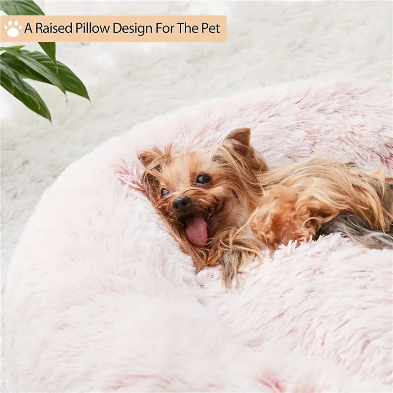 Cozy AntiAnxiety Bed for Dogs  Cats Luxurious Plush