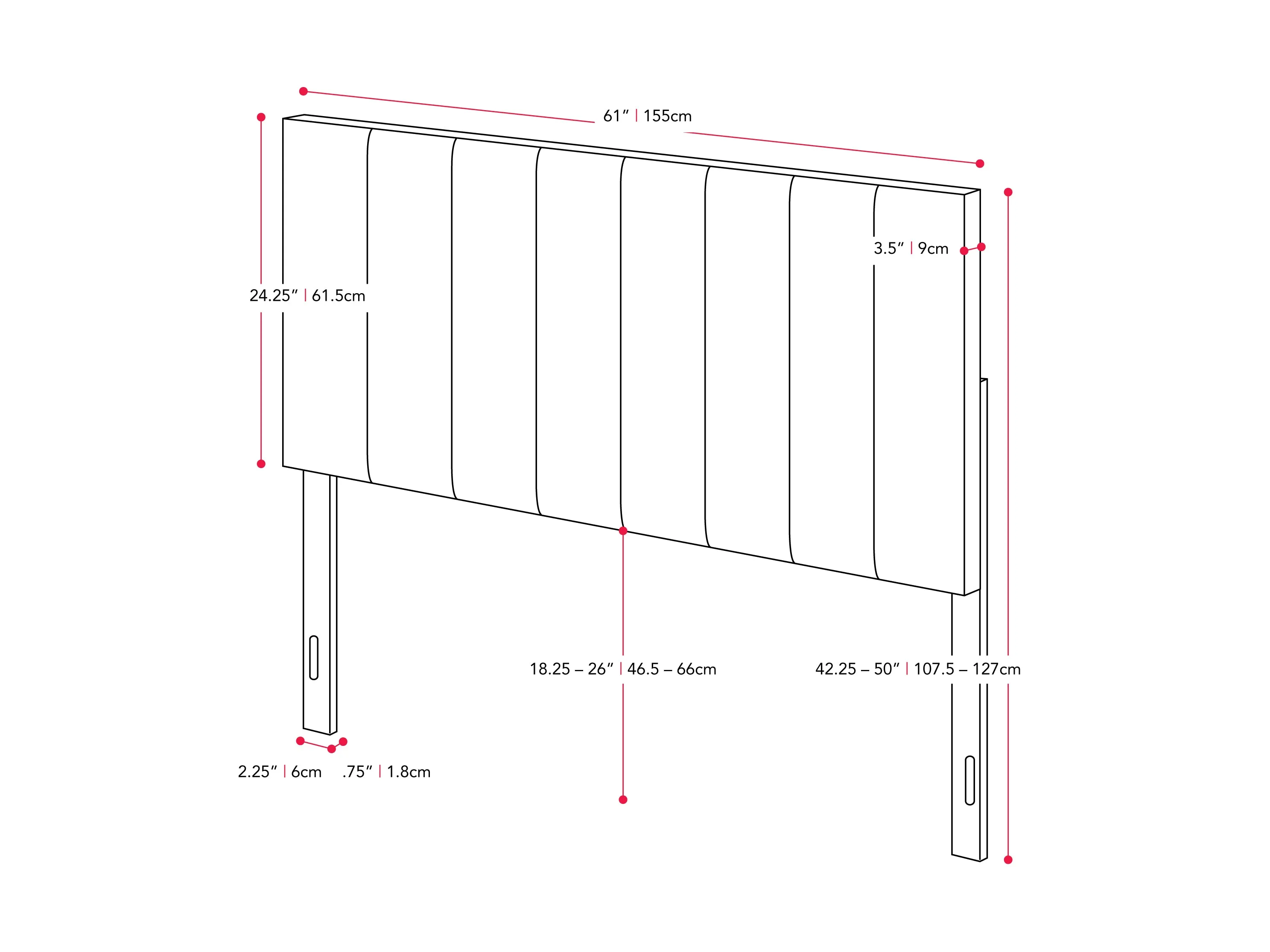 Cream Panel Queen Headboard