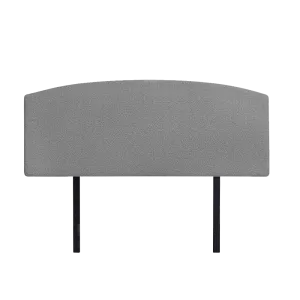 Customisable Linen Double Bed Curved Headboard - Night Ash