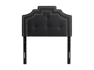 Dark Grey Padded Twin/Single Headboard