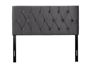 Dark Grey Velvet Full/Double Headboard