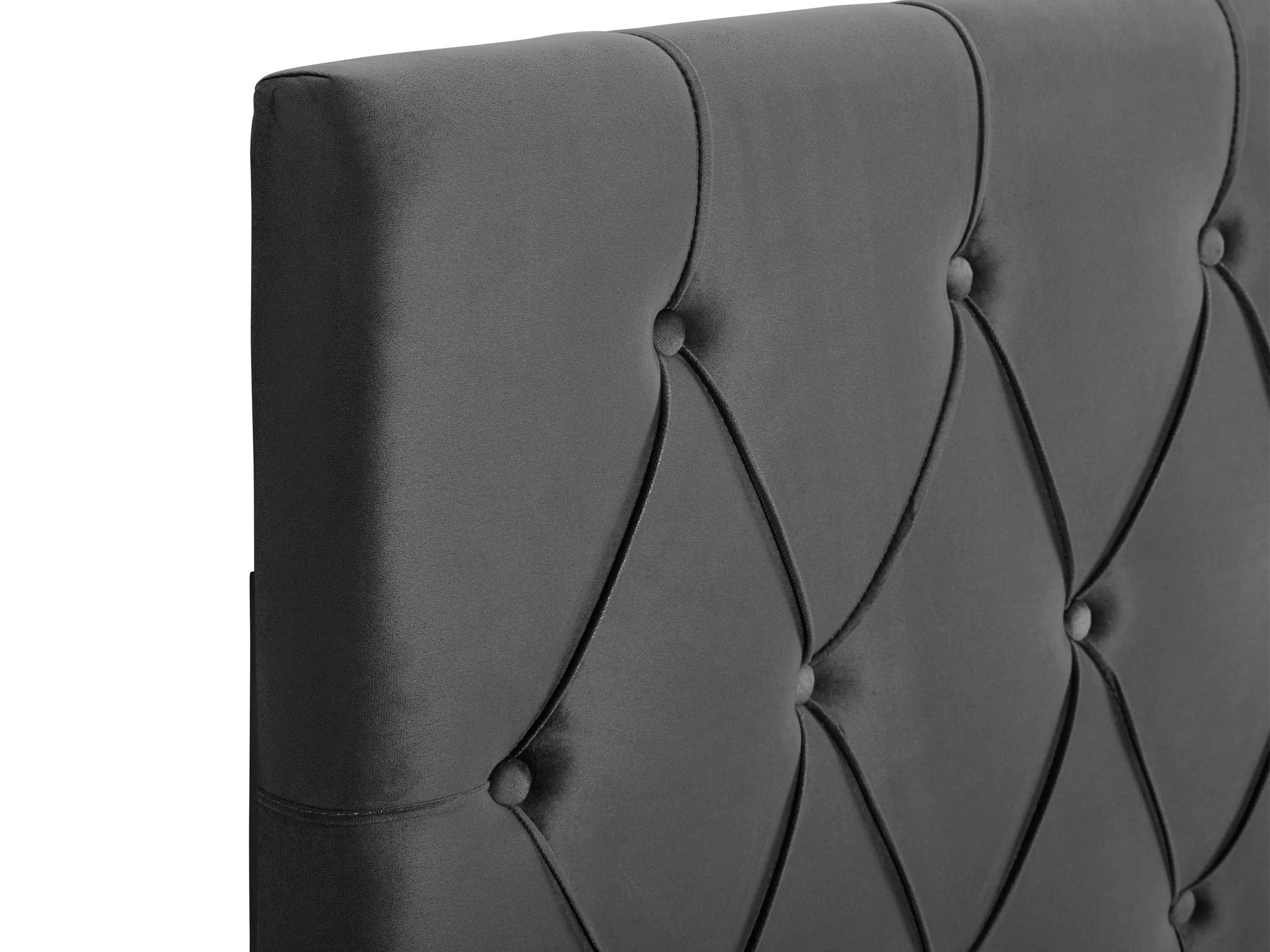 Dark Grey Velvet Full/Double Headboard