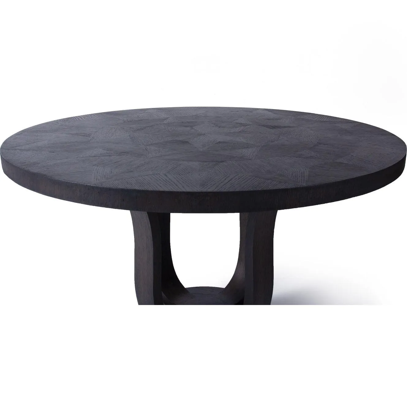 Dark Oak Round Contemporary Dining Table