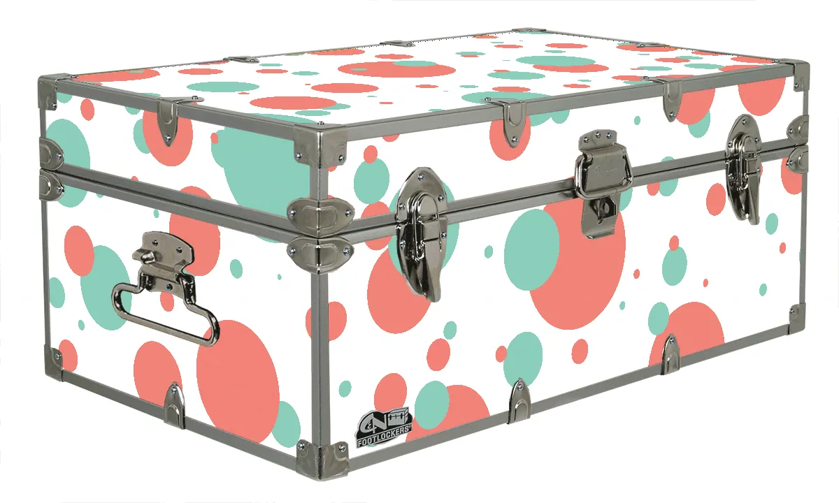 Designer Trunk - Floating Dots - 32x18x13.5"