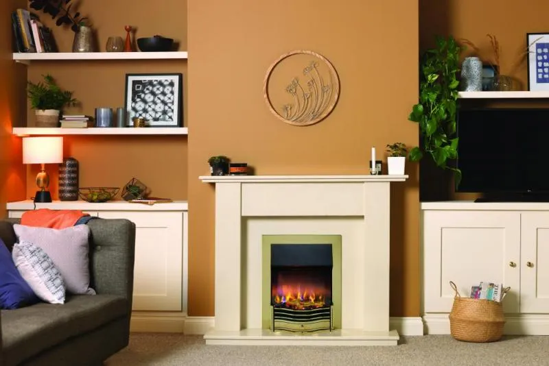 Dimplex Dumfries Antique Brass Inset Optiflame 3D Electric Fire